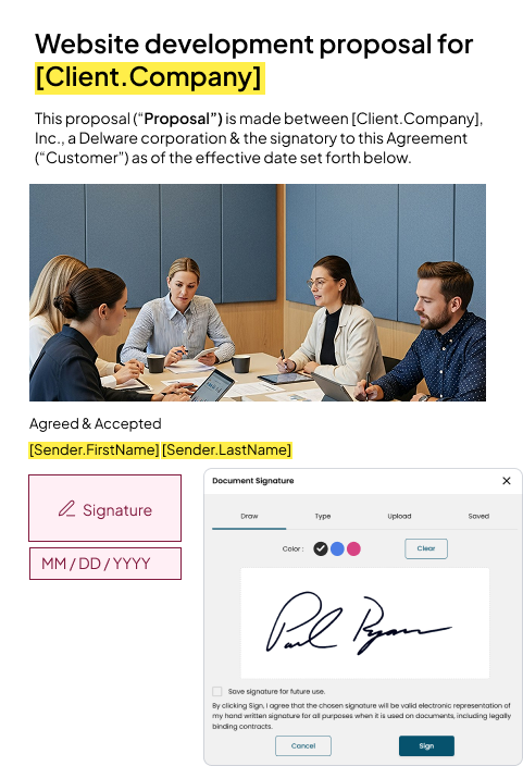 Document Signature Interface