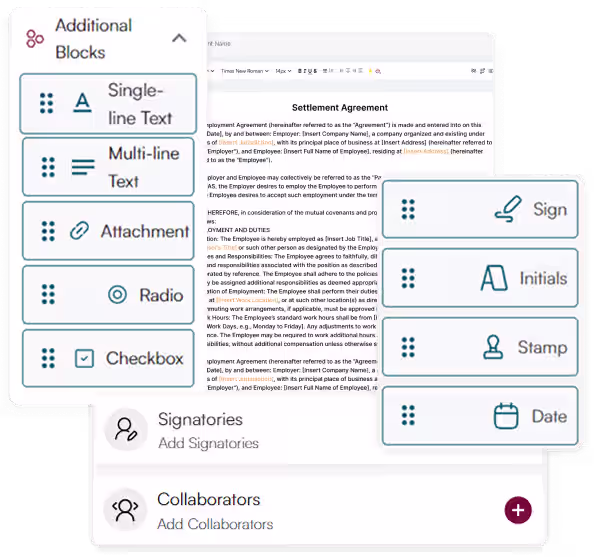 LegittAI workflow builder and contract editor UI