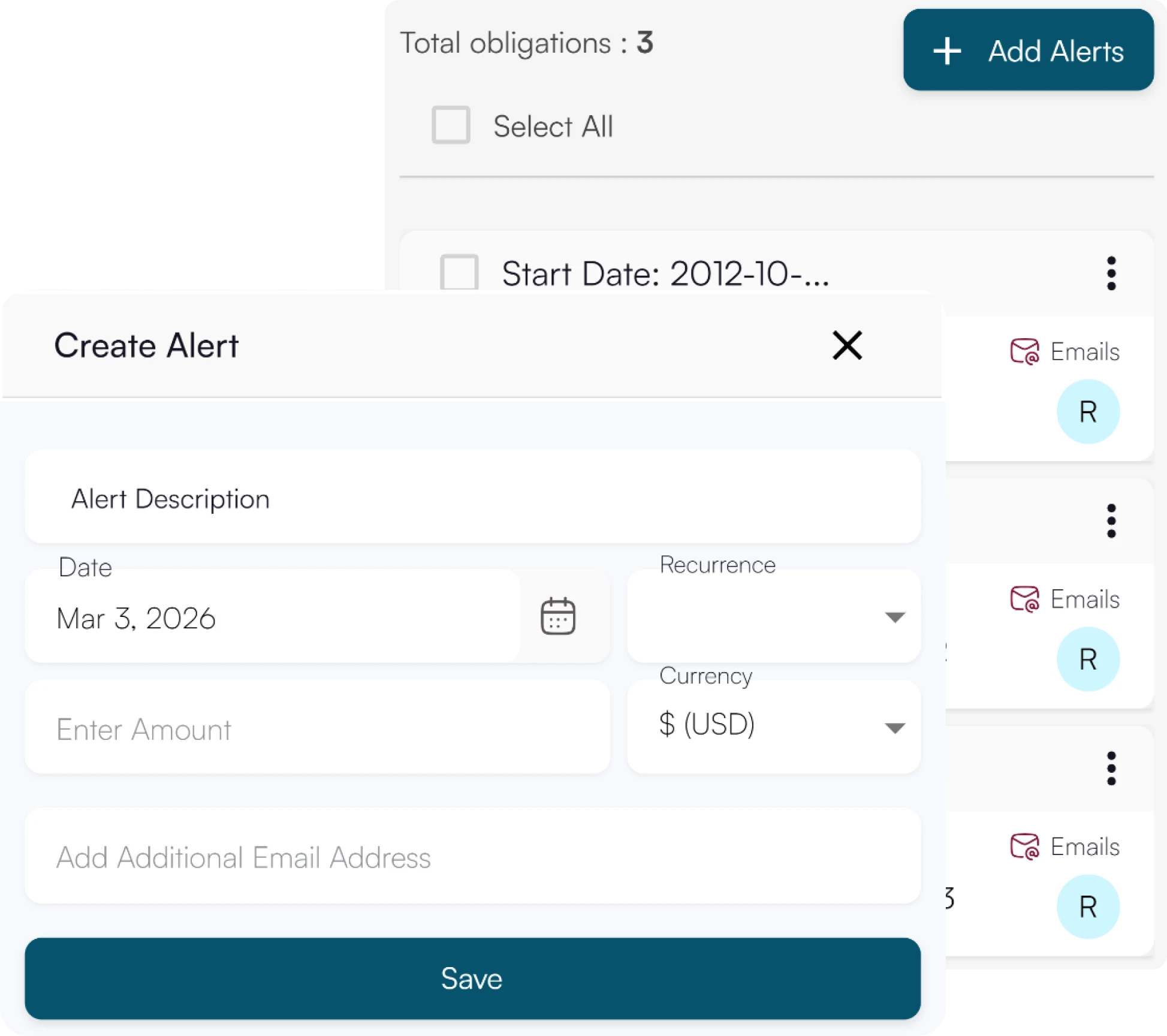 Automatic Obligations & Alerts