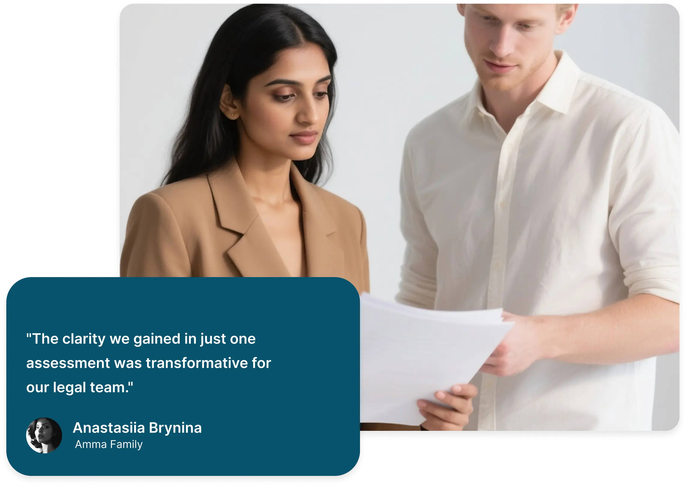 Professionals reviewing documents during smart contract onboarding