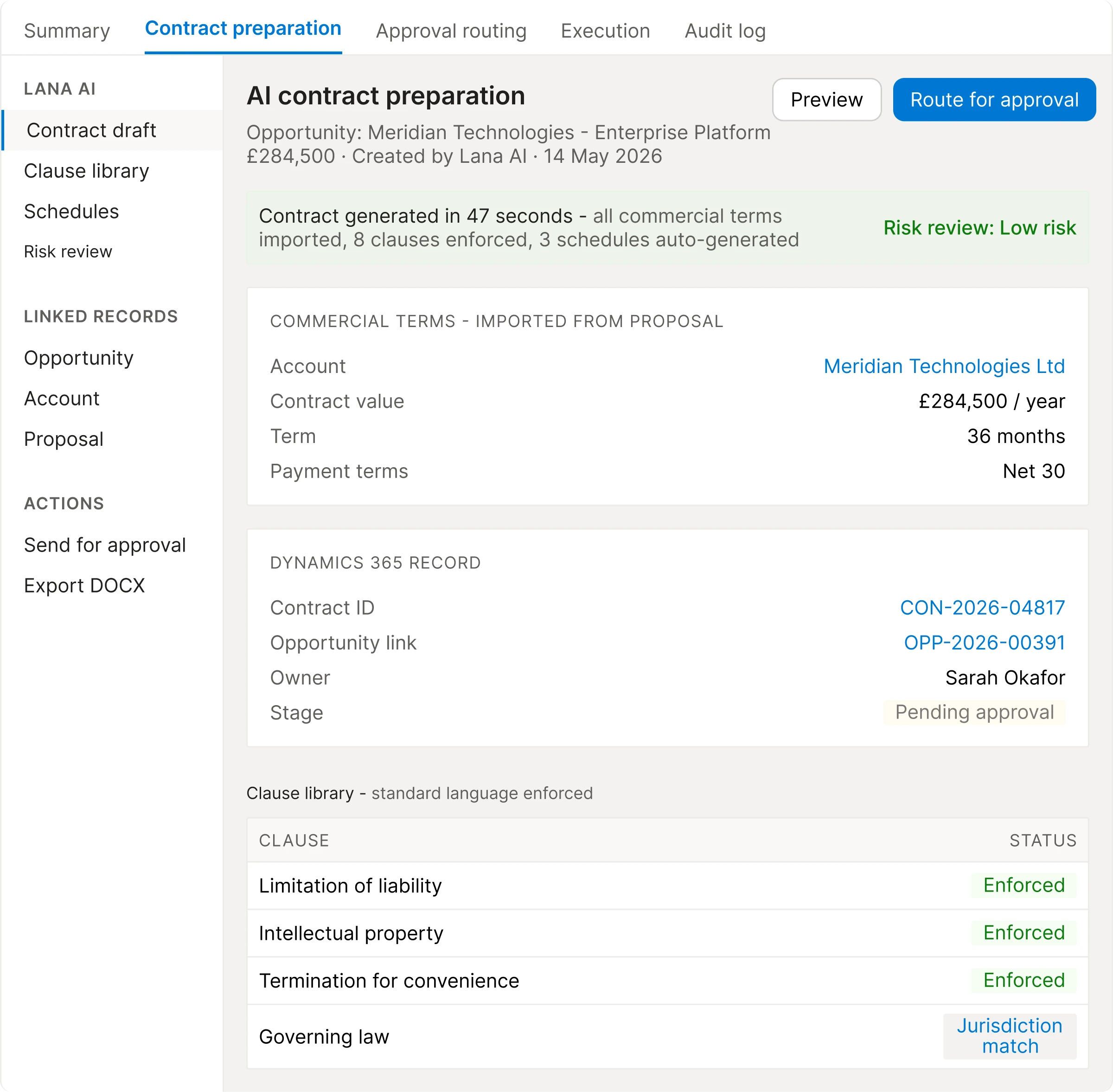 Automated Contract Generation AI Engine