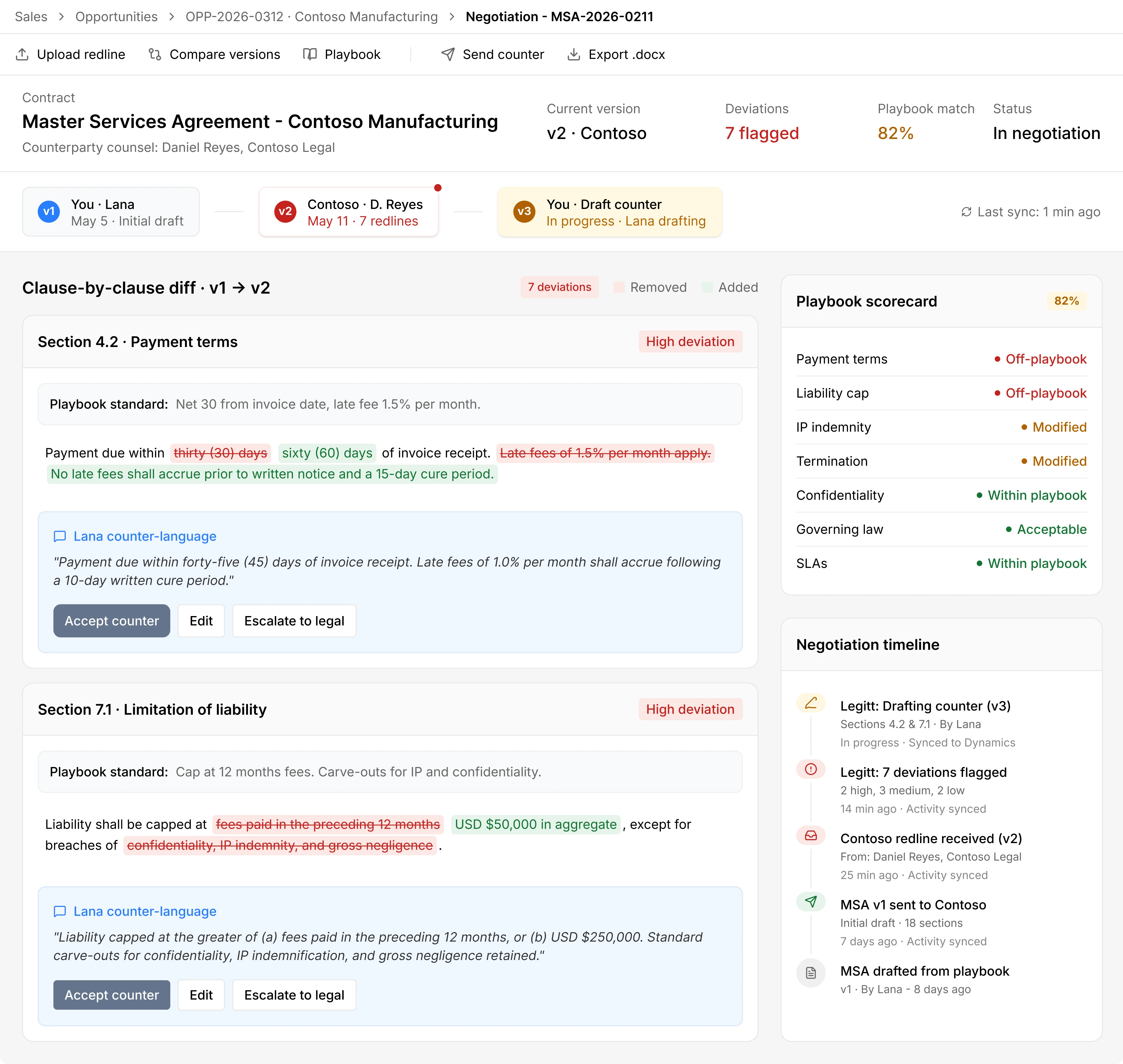 CRM Contract Data Sync Dashboard