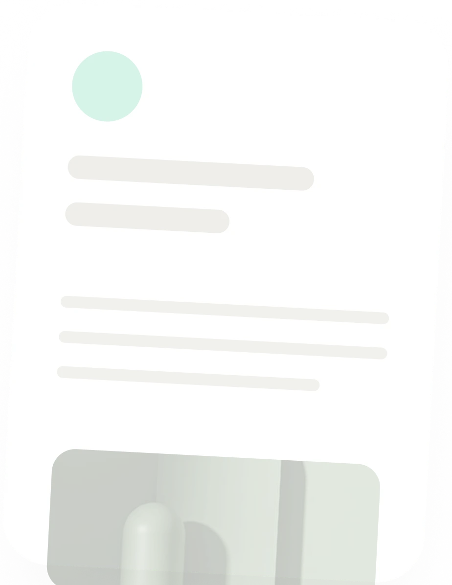 decorative card floating