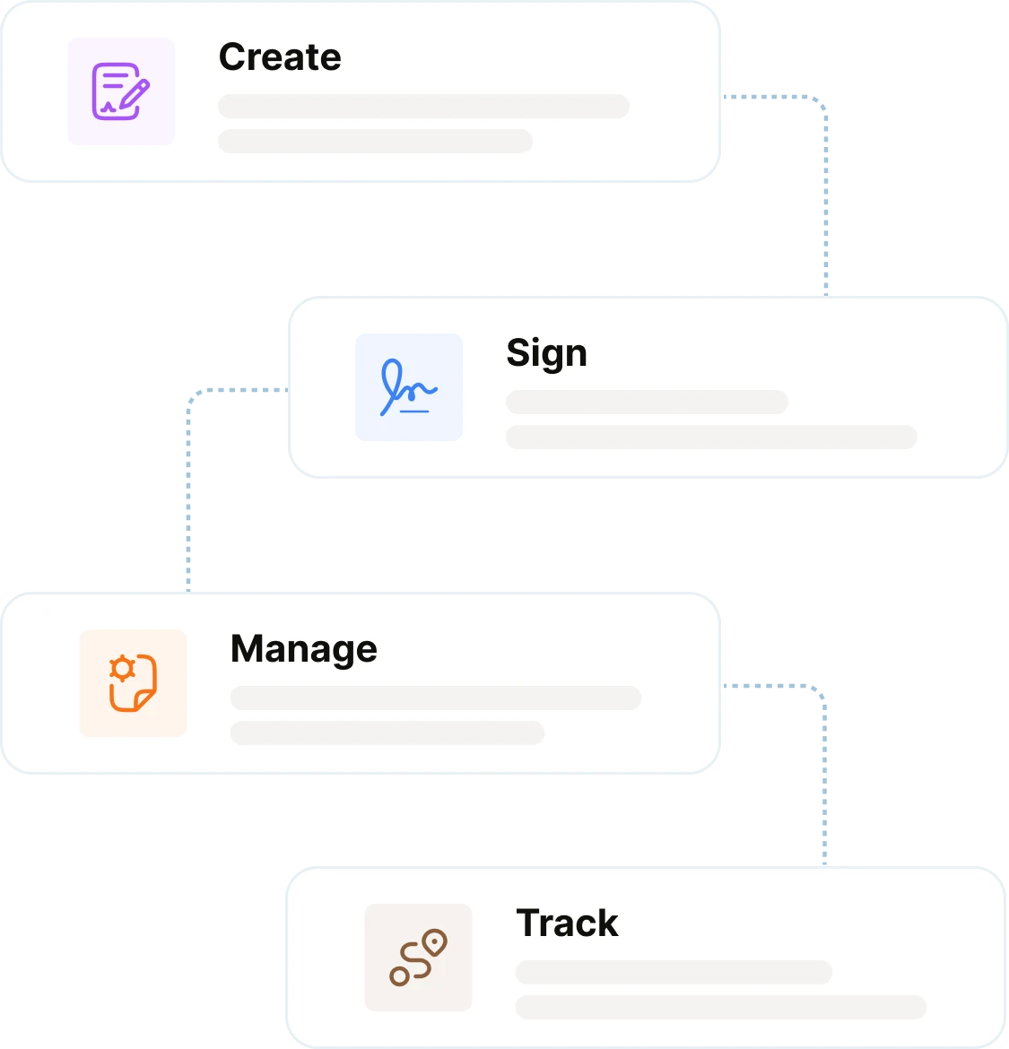 decorative card floating